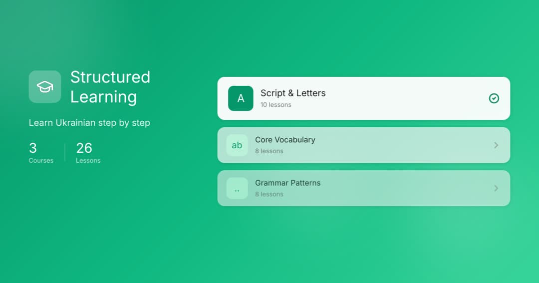 Learn Ukrainian - Structured Courses